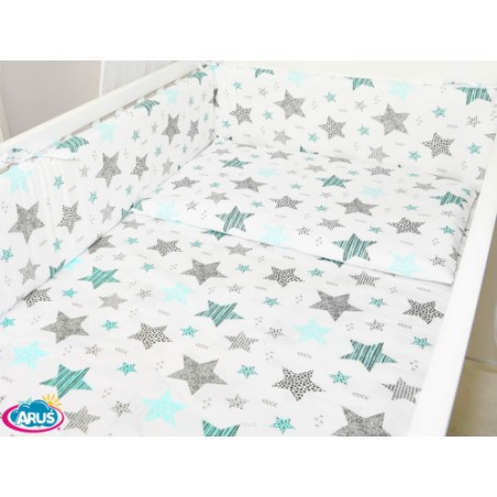 ARUŚ 5 el. pościel do łóżeczka 120*90 (149-gwiazdki mietowe)