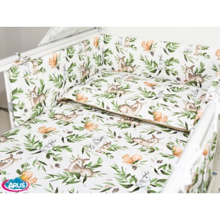 ARUŚ 5 el. pościel do łóżeczka 120*90 (169-ruda wiewiórka)