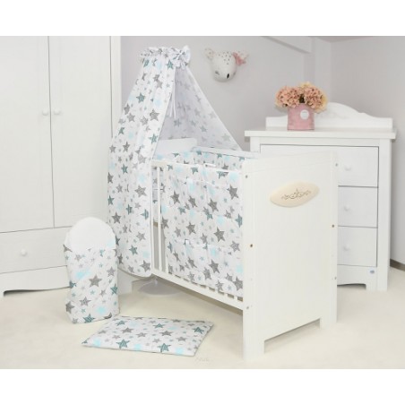 ARUŚ 4 el. pościel do łóżeczka 120*90 (149-gwiazdki mietowe)