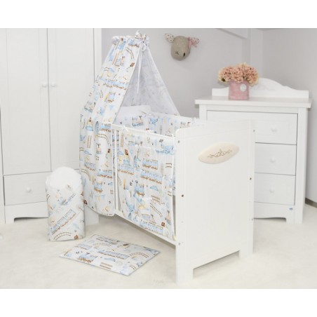 ARUŚ 4 el. pościel do łóżeczka 120*90 (156-ciuchcia brązowa)