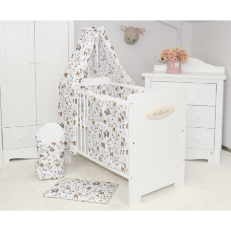 ARUŚ 4 el. pościel do łóżeczka 120*90 (164-sarenki beżowe)