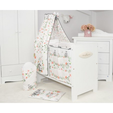 ARUŚ 4 el. pościel do łóżeczka 120*90 (166-hipcie brzoskwinia)