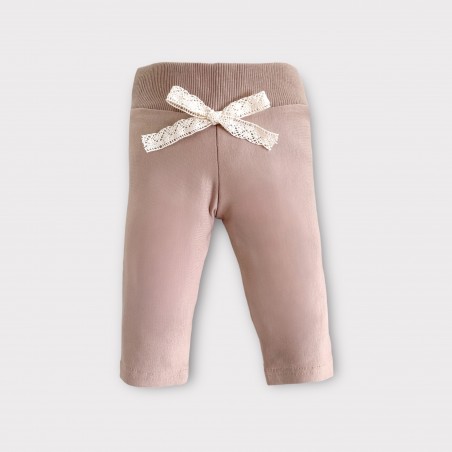 Spodnie z koronką ciemny brąz