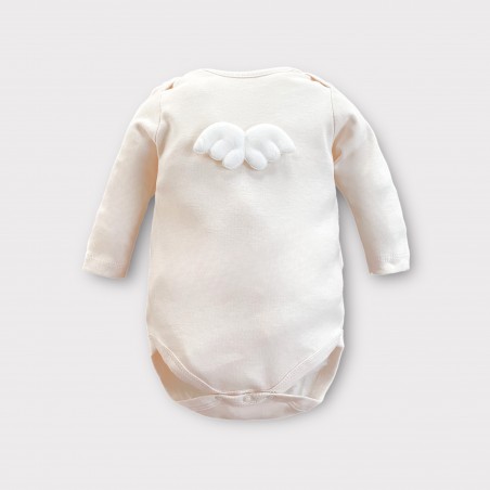 Bawełniane Body Angel w kolorze jasno beżowym