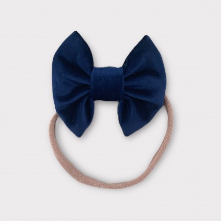 OPASKA BEZUCISKOWA Z KOKARDKĄ VELVET granat