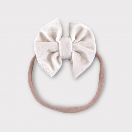 OPASKA BEZUCISKOWA Z KOKARDKĄ VELVET beż