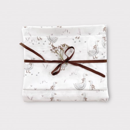 ARUŚ 2 el. pościel do łóżeczka w rozmiarze do wyboru Gąska Zoe śmietankowa