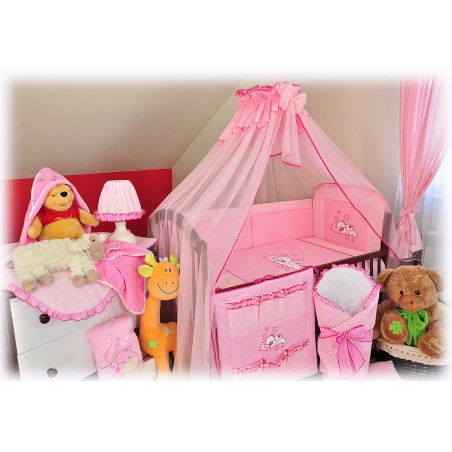 10 el. pościel HAFTOWANA z moskitierą