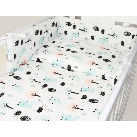 ARUŚ 3 el. pościel do łóżeczka 120*90 (175-miętowe jelonki)