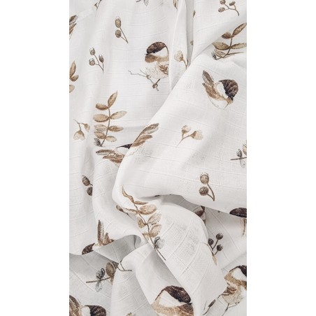 Pieluszka pielucha muślinowa (wróbelki)