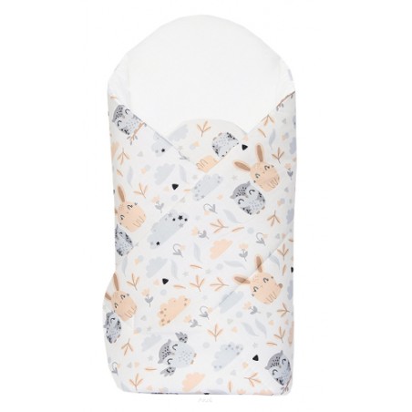 Rożek becik usztywniony (sowa i zajączek)