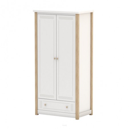Szafa do pokoju dziecięcego dwudrzwiowa z szufladą na dole DIEGO