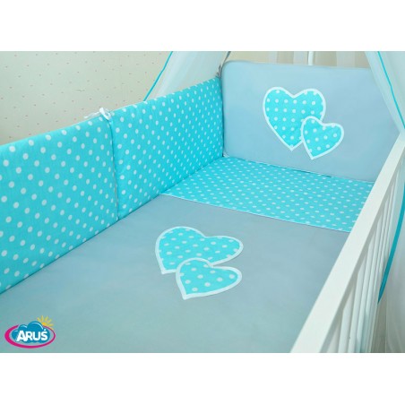 2 el.Pościel z aplikacją 120x90 "Grochy"