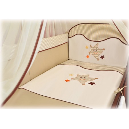 4 el.Pościel do łóżeczka 120x90 "PASKI" (gwiazdka)