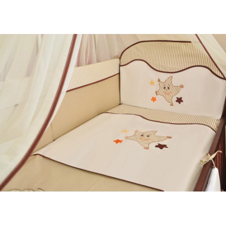 7 el.Pościel do łóżeczka 120x90 "PASKI" (gwiazdka)