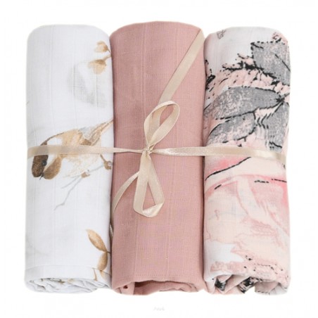 Pieluszki pieluchy muślinowe 3 sztuki (zestaw S)