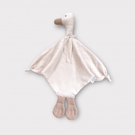 PRZYTULANKA MUŚLINOWA HANDMADE GĄSKA Waniliowy beż