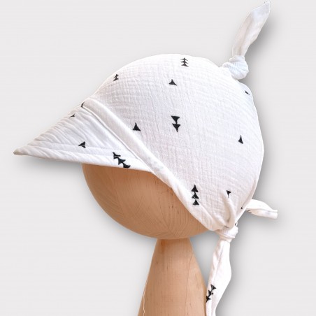 MUŚLINOWA CHUSTKA Z DASZKIEM TRÓJKĄTY