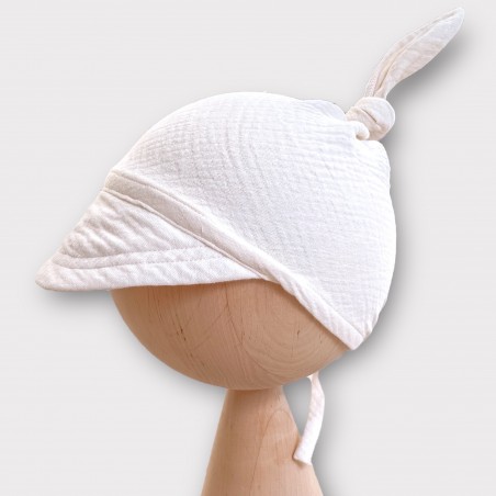 MUŚLINOWA CHUSTKA Z DASZKIEM LATTE