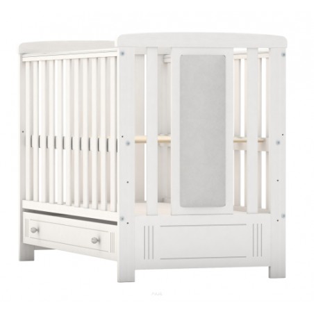 Łóżeczko dziecięce z szufladą, tapczanik białe FREDDIE