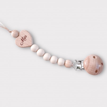 PERSONALIZOWANA ZAWIESZKA DO SMOCZKA Z GRAWEREM SERDUSZKO- beżowa