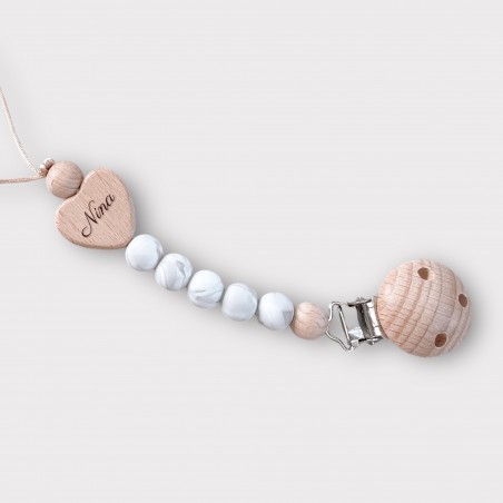 PERSONALIZOWANA ZAWIESZKA DO SMOCZKA Z GRAWEREM SERDUSZKO- marmurkowa