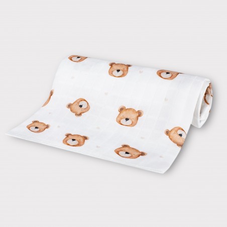 Pieluszka pielucha bambusowa 75x75 (teddy bear)