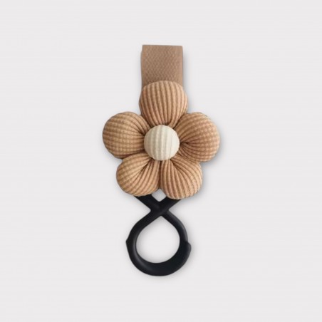 ZAWIESZKA Z HACZYKIEM DO WÓZKA/ FOTELIKA FLOW brązowa