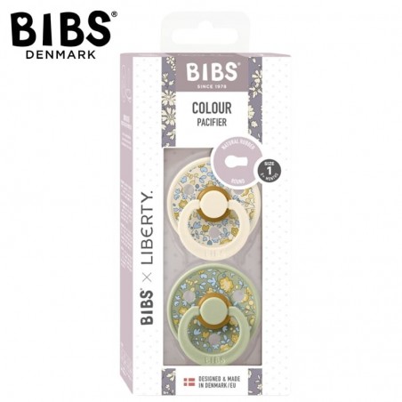 BIBS LIBERTY COLOUR 2-PACK ELOISE SAGE S,M