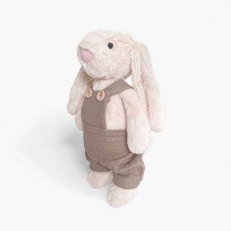 Pluszowy zajączek przytulanka Milo beżowy + brąz