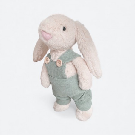 PLUSZOWY ZAJĄCZEK PRZYTULANKA Filuś beżowy + boho zieleń