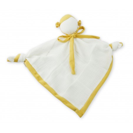 Przytulanka Muślinowa ZUZIA z Warkoczykami Ręcznie Robiona Personalizacja z imieniem