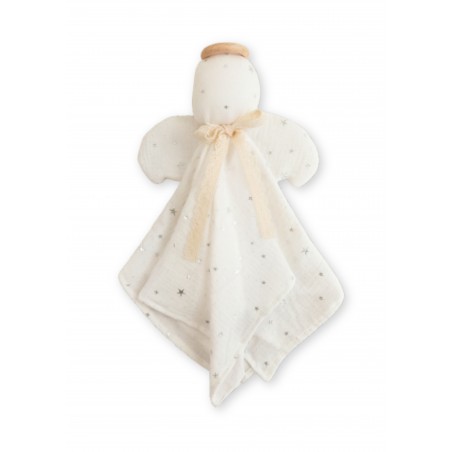 Ręcznie Robiony Muślinowy Aniołek Przytulanka GWIAZDKA - Idealny na Prezent!