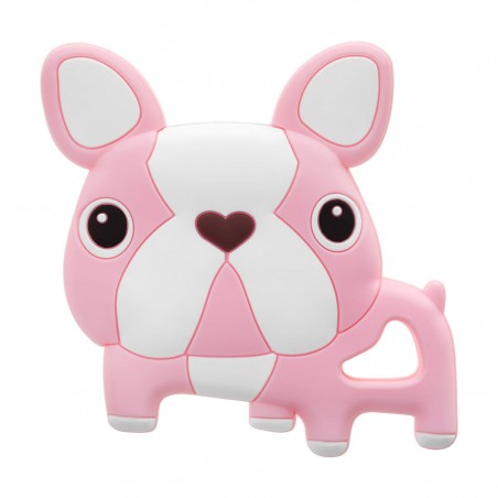 Gryzak silikonowy BULDOG RÓŻOWY BOC0586