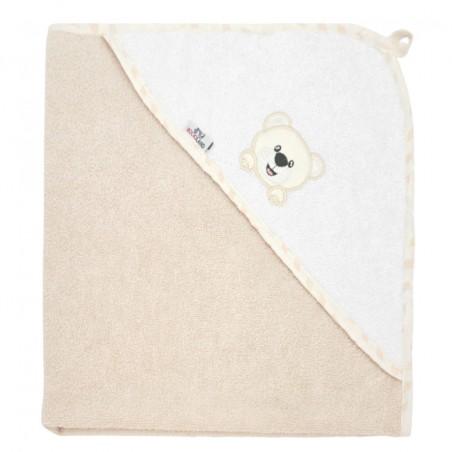 Okrycie Kąpielowe MIŚ (100% Bawełna) 100x100 (Piaskowy Miś) BL049