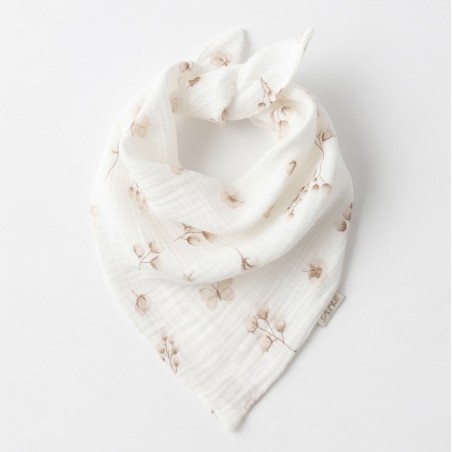 MUŚLINOWA APASZKA DLA DZIECKA Soft Beige Garden