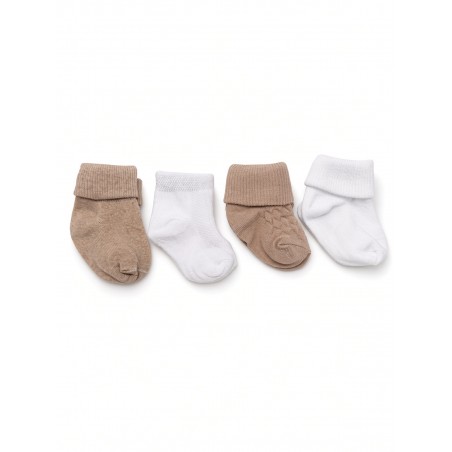 Zestaw 4 par skarpetek dla niemowląt 0-3 m Oat&Milk