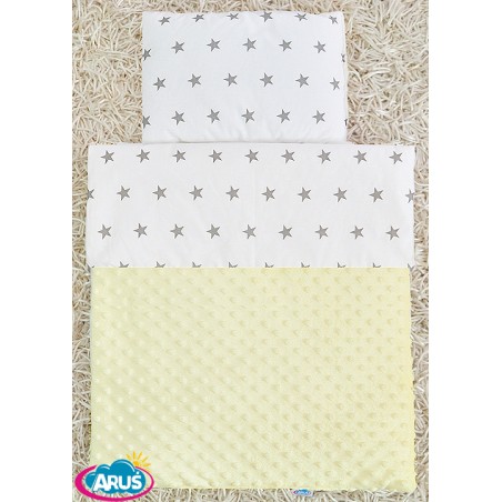 Pościel do wózka / kołyski MINKY (kremowy+gwiazdki)