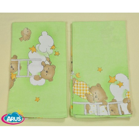 Pielucha pieluszka pieluszki flanelowe (zielone drabinki)