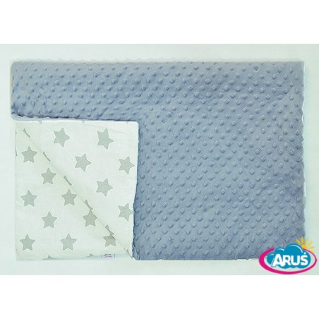 Koc kocyk pled pledzik MINKY 75x100 (popiel+popiel pierniki)