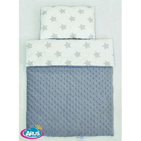 Pościel do wózka / kołyski MINKY (popiel+popielate pierniki)