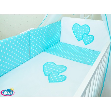 4 elem. pościel z aplikacją kolekcja " GROCHY "