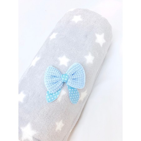 Kocyk z mikrofibry  szare gwiazdki firmy Aruś