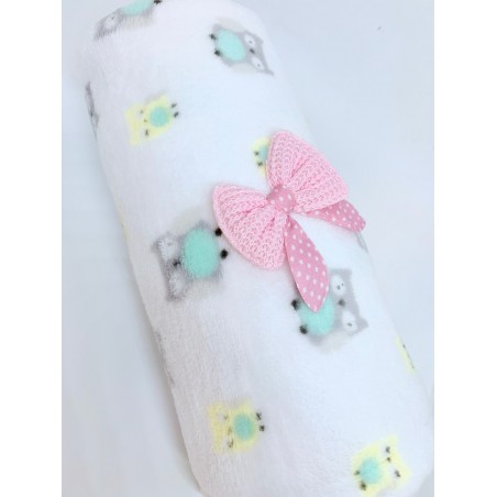 kocyk z mikrofibry sowy marki Aruś