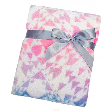 Koc kocyk z mikrofibry 75x100 (kolorowe zygzaki)