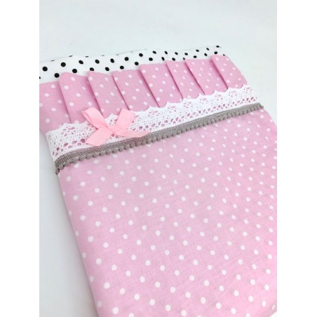 2 el pościel sweet różowa koronka 120x90