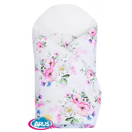 Rożek becik usztywniony  (kwiat jabłoni biały)