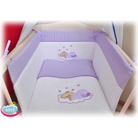 5 elementowa pościel do kołyski haft