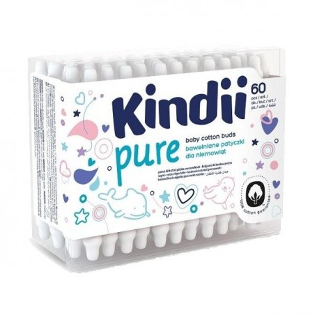 Cleanic kindii pure patyczki z ogranicznikiem 60 szt