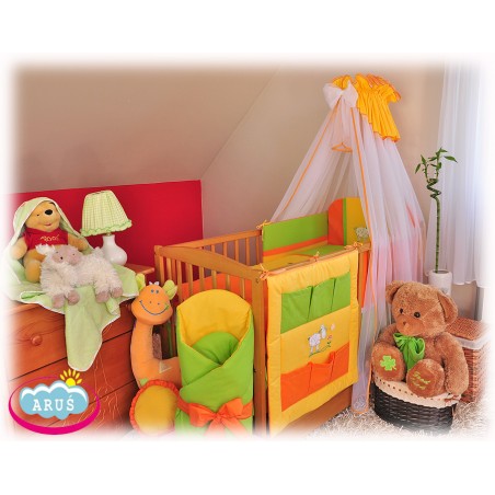 9 el. pościel haftowana z moskitiera 3 kolorowa (owieczka/balonik)